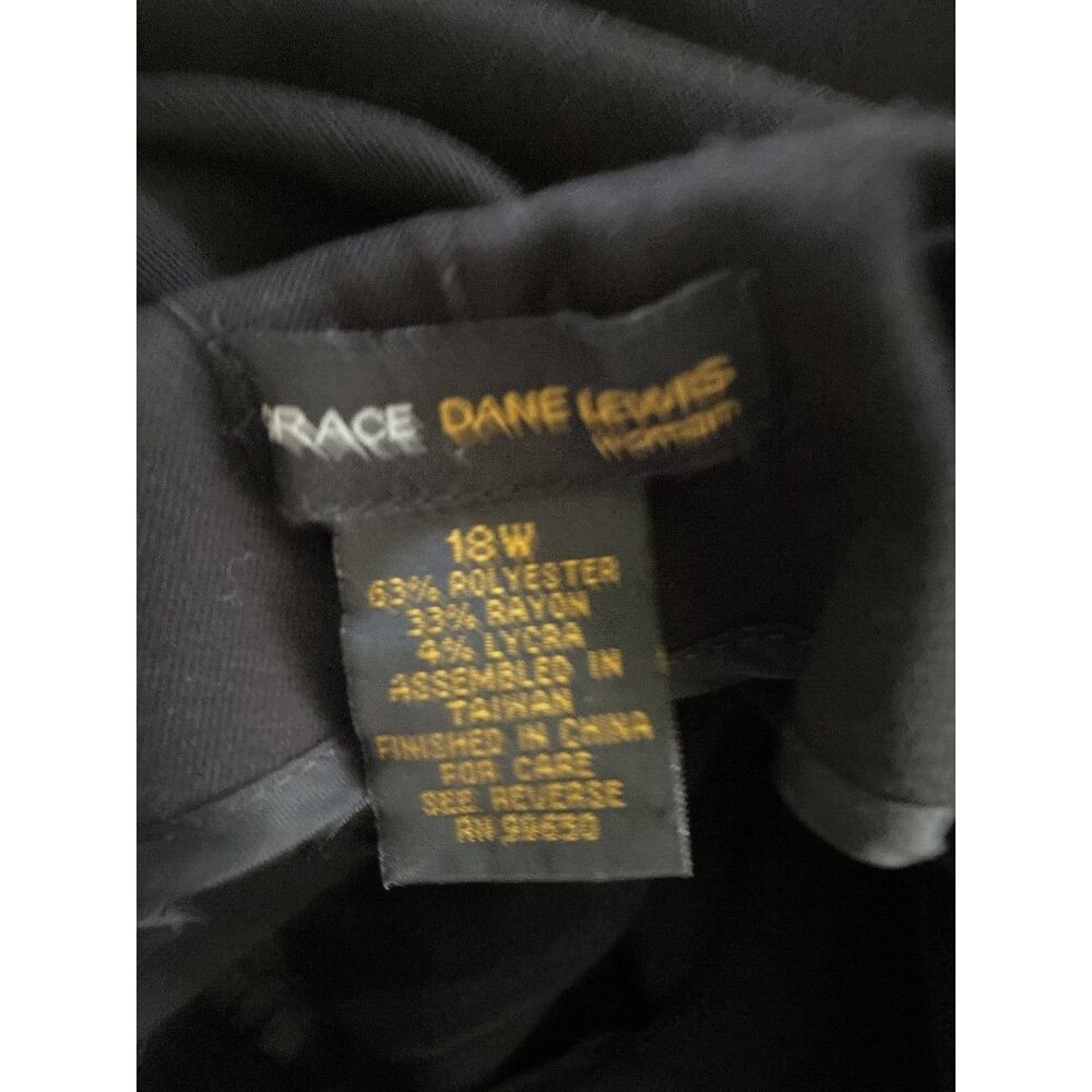 Grace Dane Lewis Woman Black White Stitching‎ Dress Pants SZ18W Spandex $98 NWOT - Picture 4 of 14